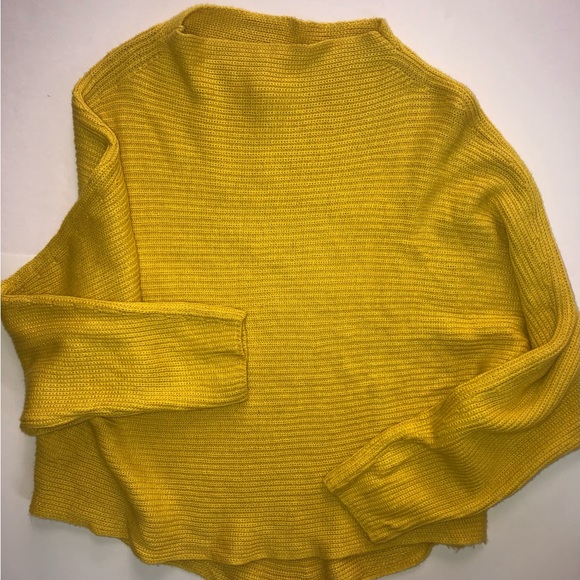 Leith Dolman Sleeve Ribbed Pullover Dolman Sleeve Sweater Bright‎ Yellow XS - Picture 3 of 9